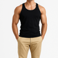 Soft Fit Black Sleeveless Vest - Pack of 3