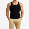 Soft Fit Black Sleeveless Vest - Pack of 3