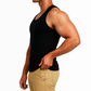 Soft Fit Black Sleeveless Vest - Pack of 3