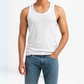 Soft Fit White Sleeveless Vest - Pack of 6