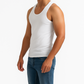 Soft Fit White Sleeveless Vest - Pack of 6